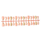 Press-On Nail Set Floral & Metallic Self-Adhesive