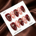 Press-On Nail Set Floral Nail Art Glue-Free & Chip-Resistant