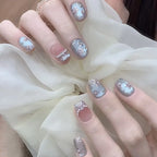 Press-On Nail Set Floral Nail Art Long-Wear Multiple Sizes