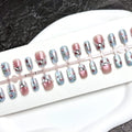 Press-On Nail Set Floral Nail Art Long-Wear Multiple Sizes