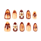 Press-On Nail Set Floral Nail Art & Multiple Sizes
