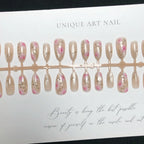 Press-On Nail Set Floral Nail Art No Glue & Long-Lasting