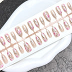 Press-On Nail Set Floral Nail Art No Glue & Long-Lasting