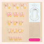 Press-On Nail Set Floral & Nautical Includes Adhesive Strips