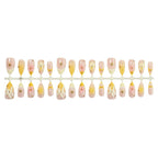 Press-On Nail Set Floral & Nautical Includes Adhesive Strips
