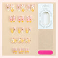 Press-On Nail Set Floral & Nautical Includes Adhesive Strips