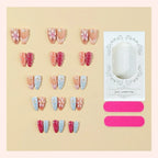 Press-On Nail Set Floral & Nautical Long-Lasting