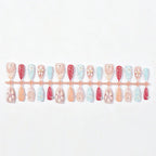 Press-On Nail Set Floral & Nautical Long-Lasting