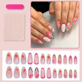 Press-On Nail Set Floral & Nautical Strong Adhesion