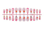 Press-On Nail Set Floral & Nautical Strong Adhesion