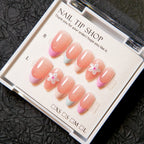 Press-On Nail Set Floral No Glue 30-Piece