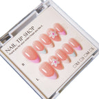 Press-On Nail Set Floral No Glue 30-Piece