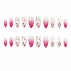 Press-On Nail Set Floral Ombre Adhesive Strips