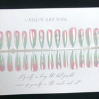 Press-On Nail Set Floral Ombre Reusable & Easy Application