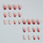 Press-On Nail Set Floral Ombre Salon-Quality & Easy Application