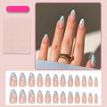 Press-On Nail Set Floral Pastel Pre-Sized & Adhesive Included