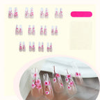 Press-On Nail Set Floral Pattern Durable & Comfortable Fit