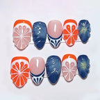 Press-On Nail Set Floral Patterns & No Glue