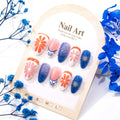 Press-On Nail Set Floral Patterns & No Glue