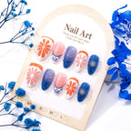 Press-On Nail Set Floral Patterns & No Glue