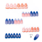 Press-On Nail Set Floral Patterns & No Glue