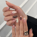 Press-On Nail Set Floral Patterns Skin-Friendly Easy Application