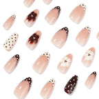 Press-On Nail Set Floral Patterns Skin-Friendly Easy Application