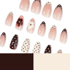 Press-On Nail Set Floral Patterns Skin-Friendly Easy Application