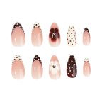 Press-On Nail Set Floral Patterns Skin-Friendly Easy Application