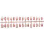 Press-On Nail Set Floral & Pearl Accents