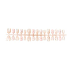 Press-On Nail Set Floral Pearl Accents Peel-And-Press