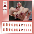 Press-On Nail Set Floral & Pearl Embellished Easy Application
