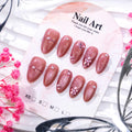 Press-On Nail Set Floral & Pearl Peel And Stick