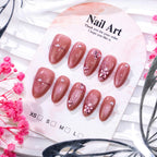 Press-On Nail Set Floral & Pearl Peel And Stick