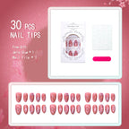 Press-On Nail Set Floral & Pearl Peel And Stick