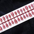 Press-On Nail Set Floral & Pearl Peel And Stick
