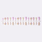 Press-On Nail Set Floral Pearl Peel & Press