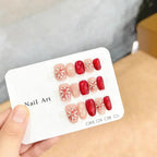 Press-On Nail Set Floral Peel-And-Stick