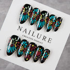 Press-On Nail Set Floral Peel And Stick 24-Piece