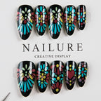 Press-On Nail Set Floral Peel And Stick 24-Piece
