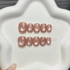 Press-On Nail Set Floral Peel-And-Stick Chip-Resistant