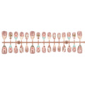 Press-On Nail Set Floral Peel-And-Stick Durable Acrylic