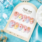 Press-On Nail Set Floral Peel-And-Stick & Long-Lasting