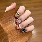 Press-On Nail Set Floral Peel-And-Stick Reusable