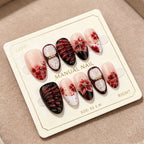 Press-On Nail Set Floral Peel-And-Stick & Reusable