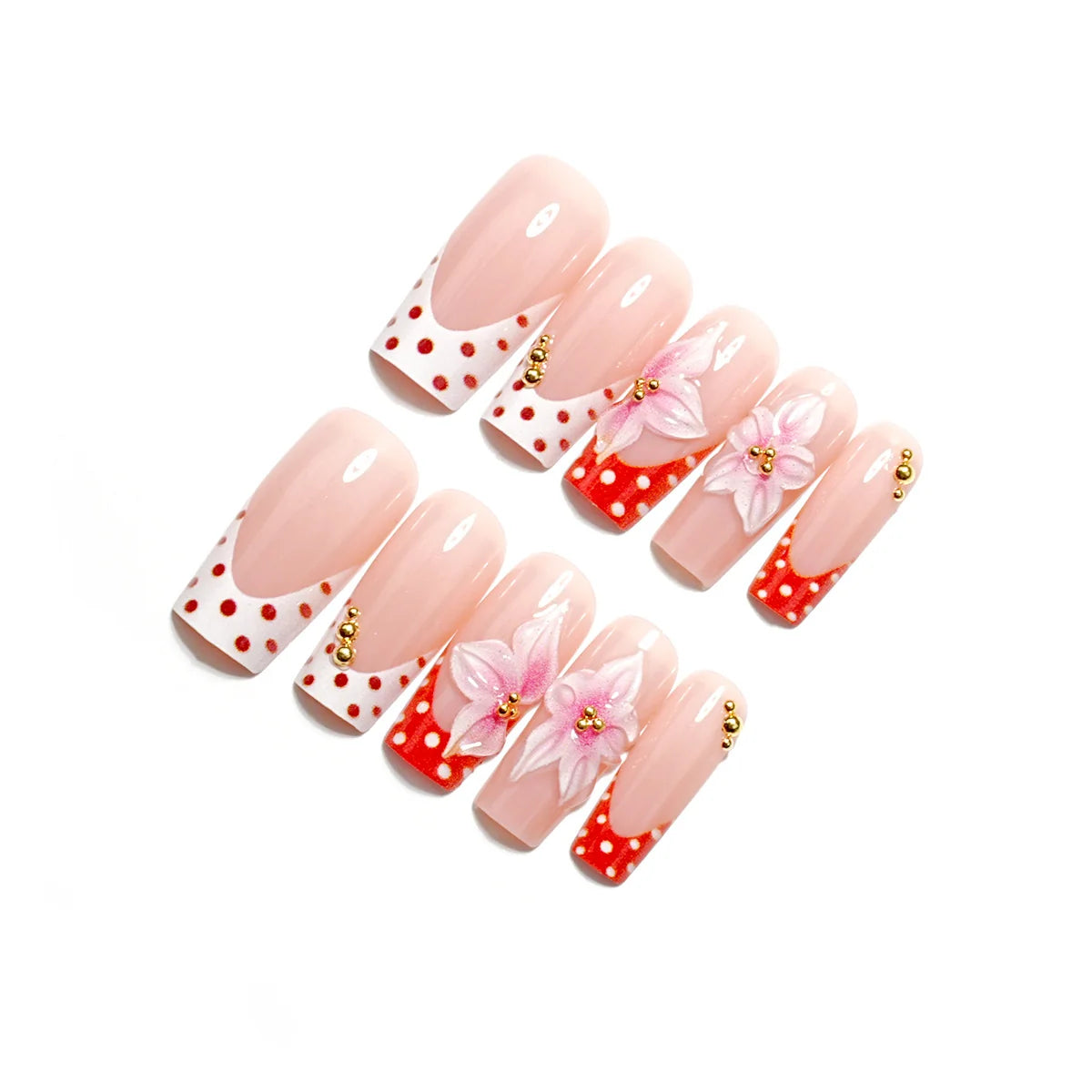 Press-On Nail Set Floral Peel & Press 24 Pieces