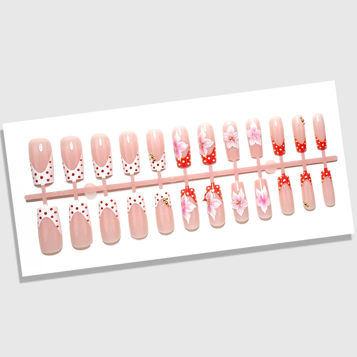 Press-On Nail Set Floral Peel & Press 24 Pieces