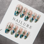 Press-On Nail Set Floral Peel & Stick 24-Piece
