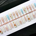Press-On Nail Set Floral Peel & Stick Comfortable Fit