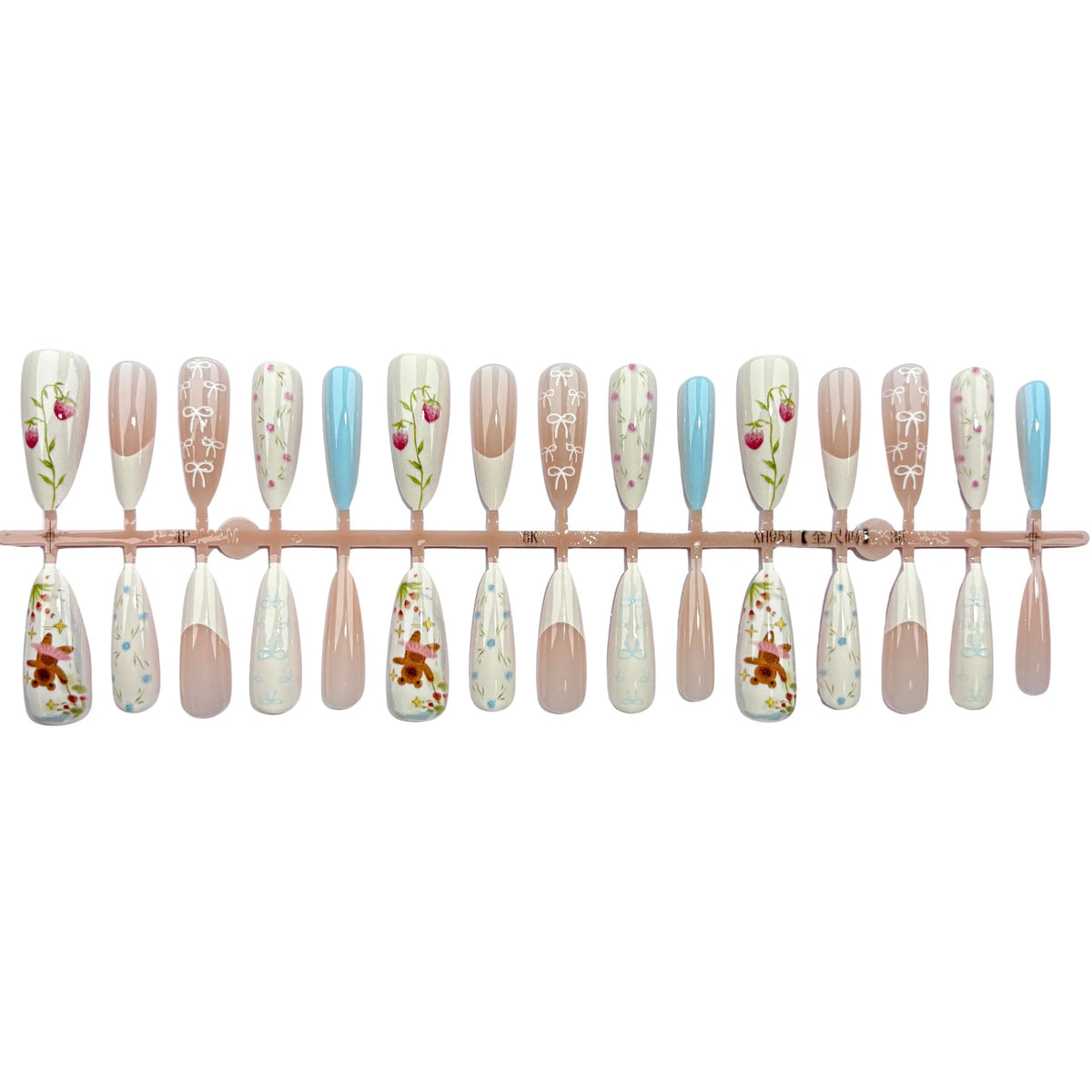 Press-On Nail Set Floral Peel & Stick Comfortable Fit
